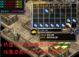 ��Ѫ����˽����ЩBOSS�Ǵ����˷�ʱ�䲻ֵ�ö׵ģ�