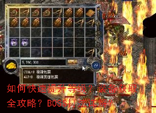 如何快速提升等级?装备获取全攻略?BOSS打法详解? 如何快速提升等级?装备获取全攻略?BOSS打法详解?